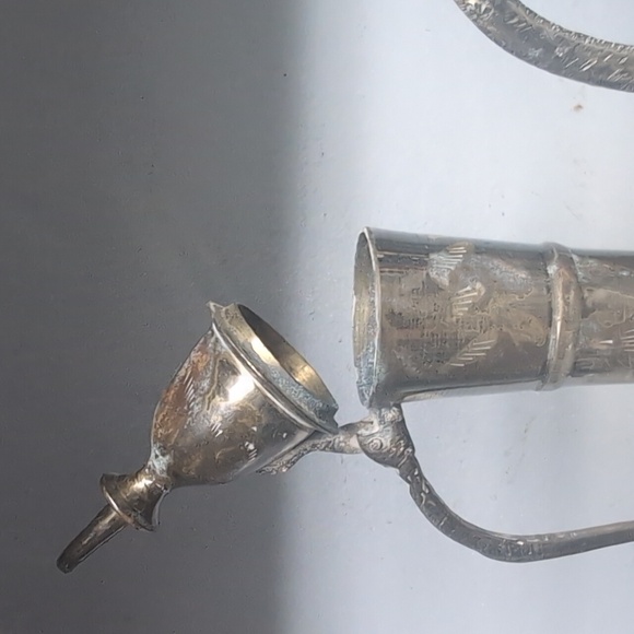 Vintage Miniature Copper/Brass Arabic Tea Set with Gold Accents - Picture 7 of 10